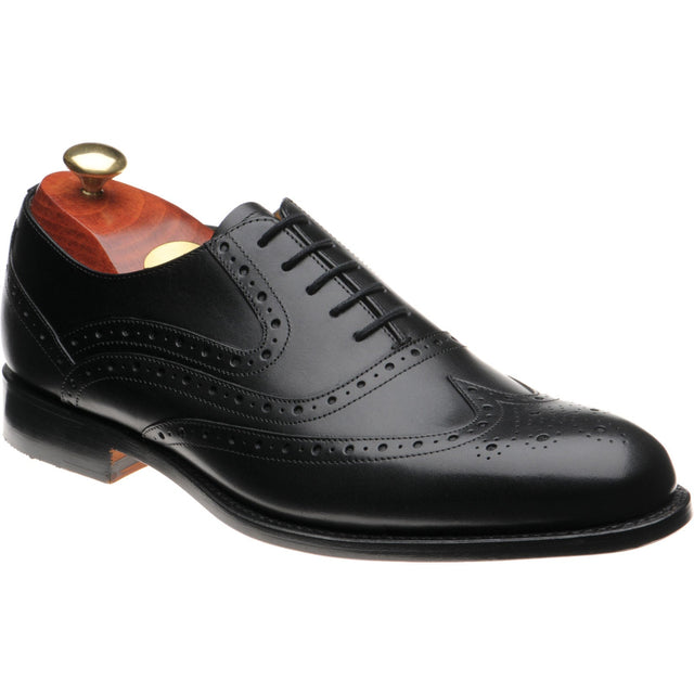 Barker Liffey mens hybrid-soled brogues in black calf