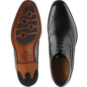 Barker Liffey mens hybrid-soled brogues in black calf