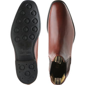 Barker Mansfield Rubber mens rubber-soled Chelsea boots in cherry grain calf