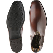 Barker Mansfield Rubber mens rubber-soled Chelsea boots in walnut calf