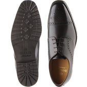 Barker Margate mens rubber-soled semi-brogues in chestnut calf
