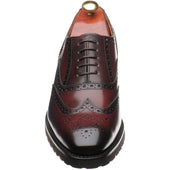 Barker Marston mens rubber-soled brogues in burgundy calf