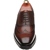 Barker Marston mens rubber-soled brogues in walnut calf