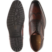Barker Marston mens rubber-soled brogues in walnut calf