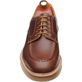 Barker Michigan mens rubber-soled Derby shoes in brown waxy calf