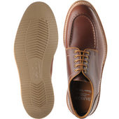 Barker Michigan mens rubber-soled Derby shoes in brown waxy calf
