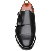 Barker Middlewich mens monk shoes in black calf