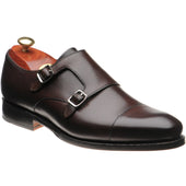 Barker Middlewich mens monk shoes in chestnut calf