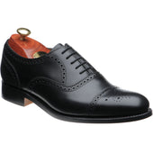 Barker Mirfield mens semi-brogues in black calf