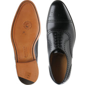 Barker Mirfield mens semi-brogues in black calf