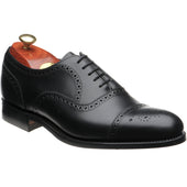 Barker Mirfield (Rubber) mens rubber-soled semi-brogues in black calf