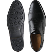 Barker Mirfield (Rubber) mens rubber-soled semi-brogues in black calf