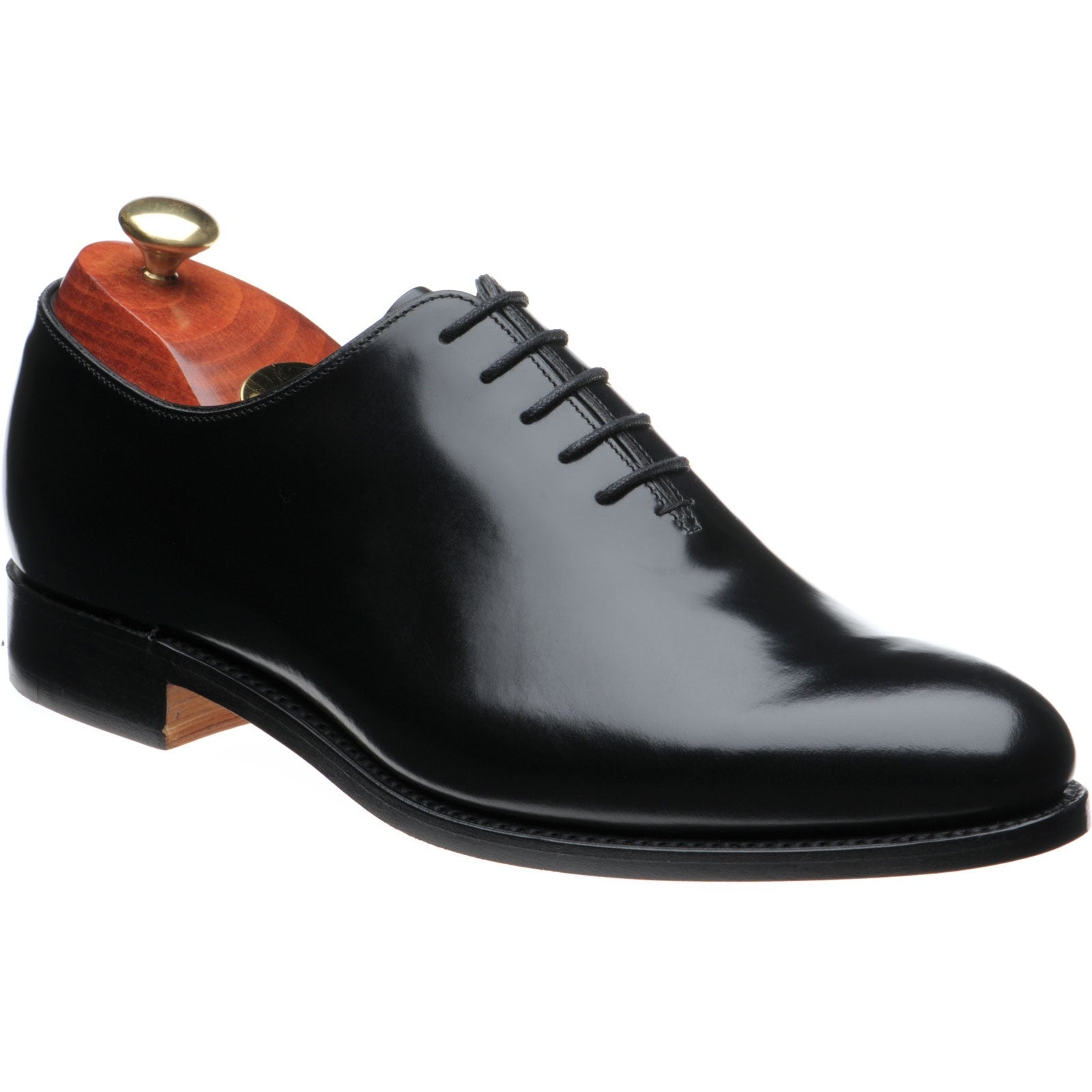 Barker Nelson mens Oxfords in black hi-shine