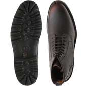 Barker Newquay mens rubber-soled boots in brown grain