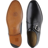 Barker Northcote mens monk shoes in black calf