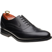 Barker Oldbury mens rubber-soled brogues in black calf