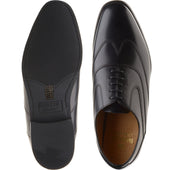 Barker Oldbury mens rubber-soled brogues in black calf