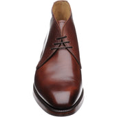 Barker Orkney mens rubber-soled boots in cherry grain