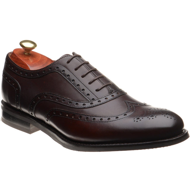 Barker Ossett mens rubber-soled brogues in chestnut calf
