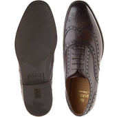 Barker Ossett mens rubber-soled brogues in chestnut calf