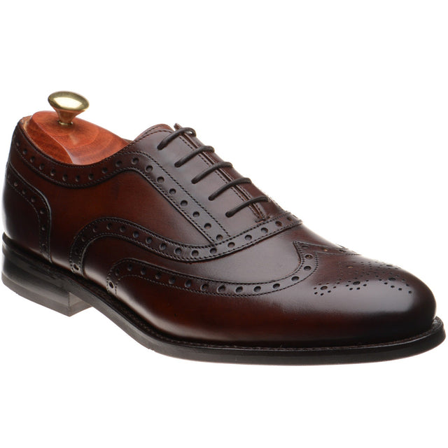Barker Ossett mens rubber-soled brogues in walnut calf