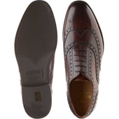 Barker Ossett mens rubber-soled brogues in walnut calf