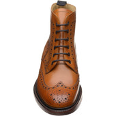 Barker Pennine mens rubber-soled brogue boots in cedar calf