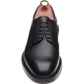 Barker Penrith mens rubber-soled Derby shoes in black grain