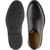 Barker Penrith mens rubber-soled Derby shoes in black grain