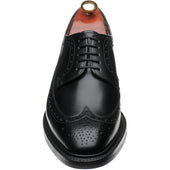 Barker Pickering mens rubber-soled brogues in black calf
