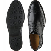 Barker Pickering mens rubber-soled brogues in black calf