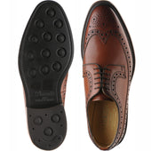 Barker Pickering mens rubber-soled brogues in chestnut calf