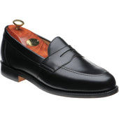 Barker Portsmouth mens loafers in black calf