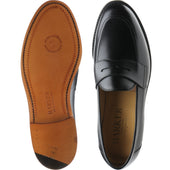 Barker Portsmouth mens loafers in black calf