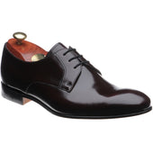 Barker Rutherford mens Derby shoes in burgundy hi-shine