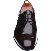 Barker Rutherford mens Derby shoes in burgundy hi-shine