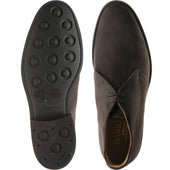 Barker Sandwell mens rubber-soled Chukka boots in dark brown suede
