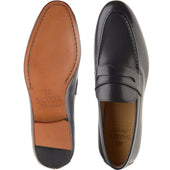 Barker Sawyer mens loafers in black calf