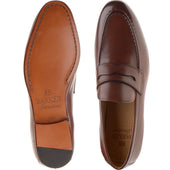 Barker Sawyer mens loafers in walnut calf