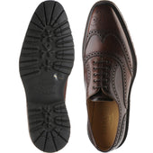 Barker Sedburgh mens rubber-soled brogues in dark brown calf