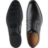 Barker Skye mens rubber-soled Derby shoes in black grain