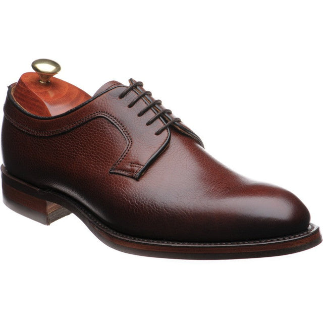 Barker Skye mens rubber-soled Derby shoes in cherry grain