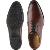 Barker Skye mens rubber-soled Derby shoes in cherry grain