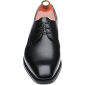Barker St Austell mens rubber-soled Derby shoes in black calf