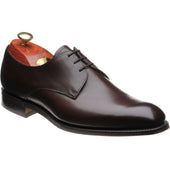 Barker St Austell mens rubber-soled Derby shoes in dark walnut calf