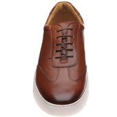 Barker Stig mens rubber-soled trainers in tan handfinished calf