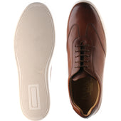 Barker Stig mens rubber-soled trainers in tan handfinished calf