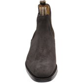 Barker Sutton mens rubber-soled Chelsea boots in dark brown suede