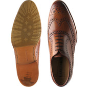 Barker Turing mens hybrid-soled brogues in antique rosewood