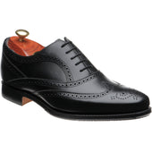 Barker Turing mens hybrid-soled brogues in black calf